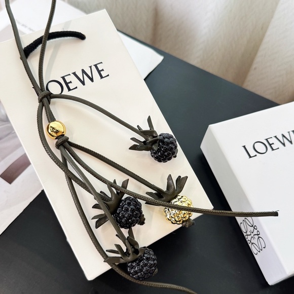 Loewe Accessories - Loewe Black and Gold Berry Charm